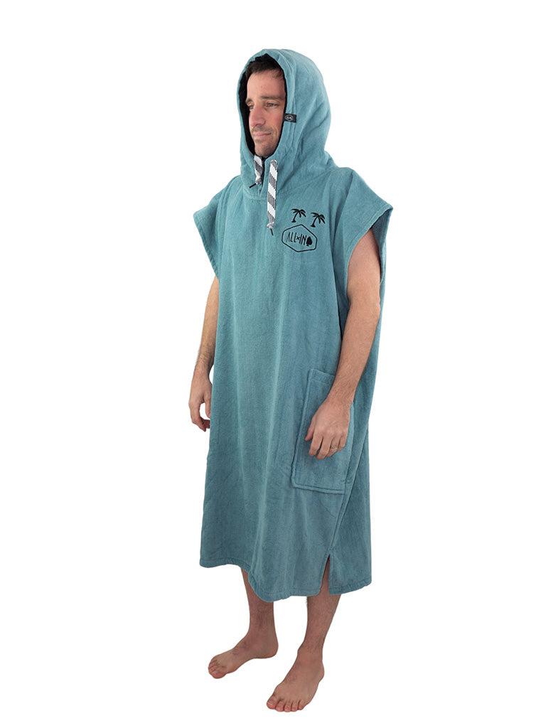 PONCHO EPONGE ALL-IN FLASH LINE GREEN BLUE