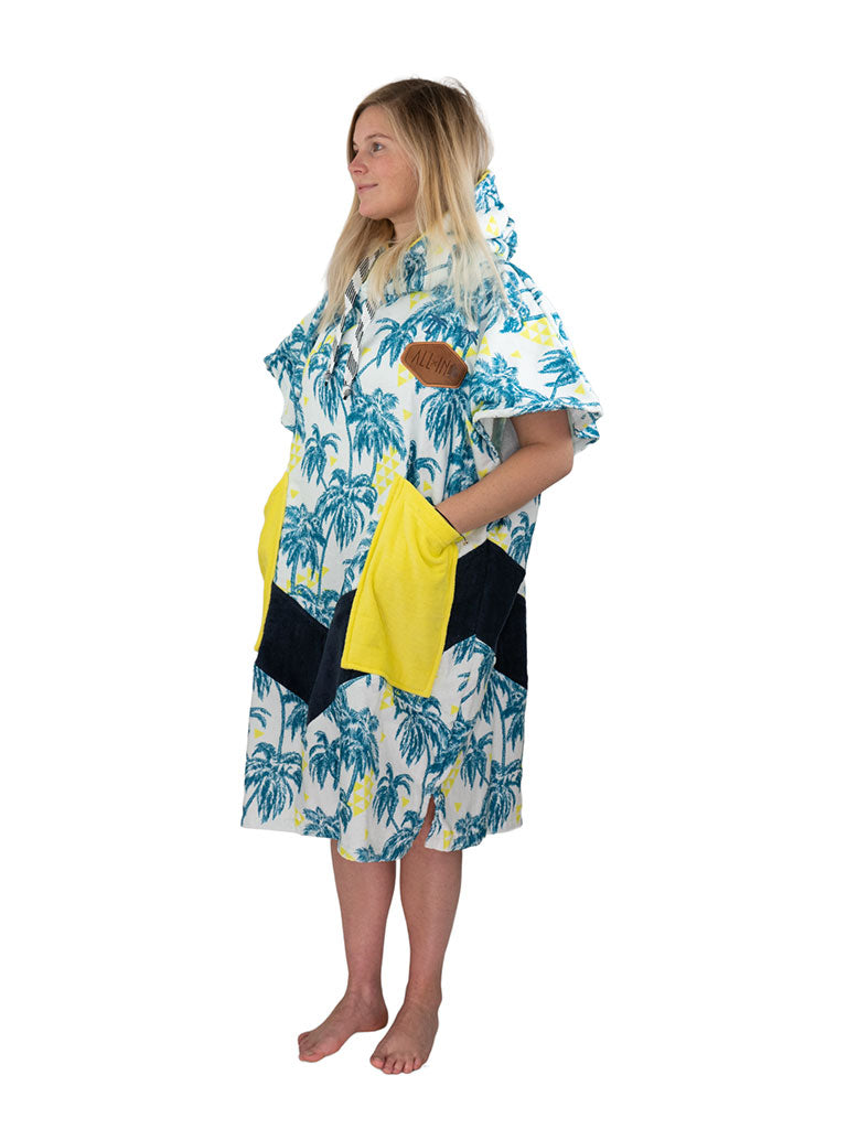 PONCHO EPONGE ALL-IN PALM TREE FLUO