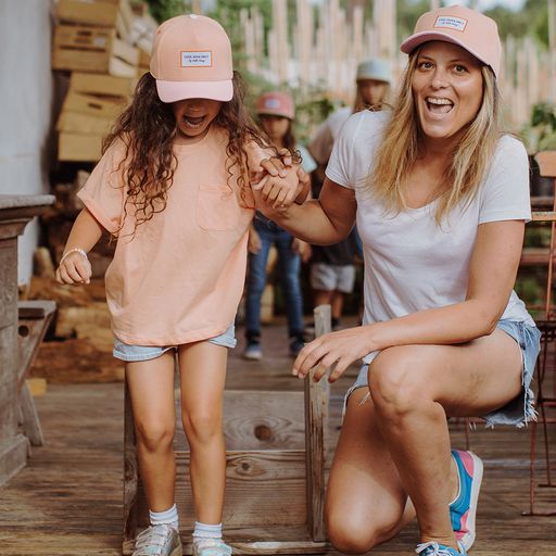 CASQUETTE MUMS HELLO HOSSY - MINI CORAL ORANGE & ROSE