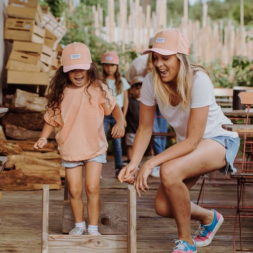 CASQUETTE MUMS HELLO HOSSY - MINI CORAL ORANGE & ROSE