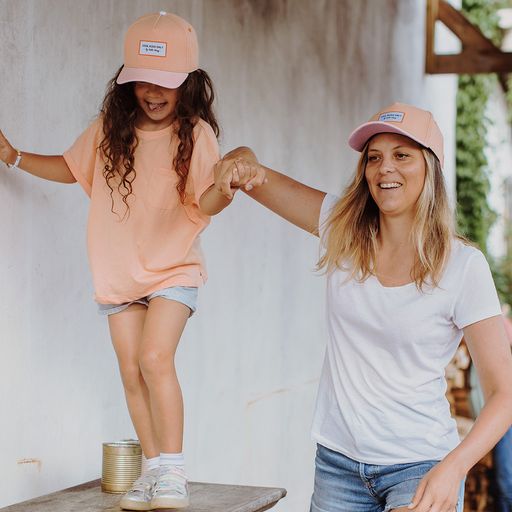 CASQUETTE MUMS HELLO HOSSY - MINI CORAL ORANGE & ROSE