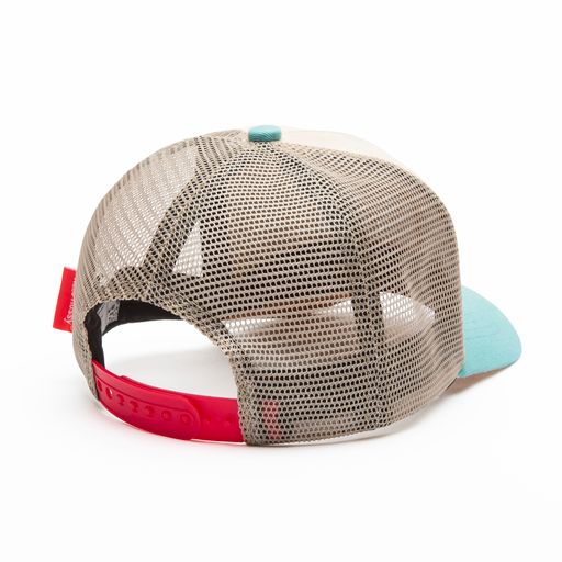 CASQUETTE KIDS HELLO HOSSY - MINI SMOOTH TRUCKER CRÈME BLEU & TAUPE